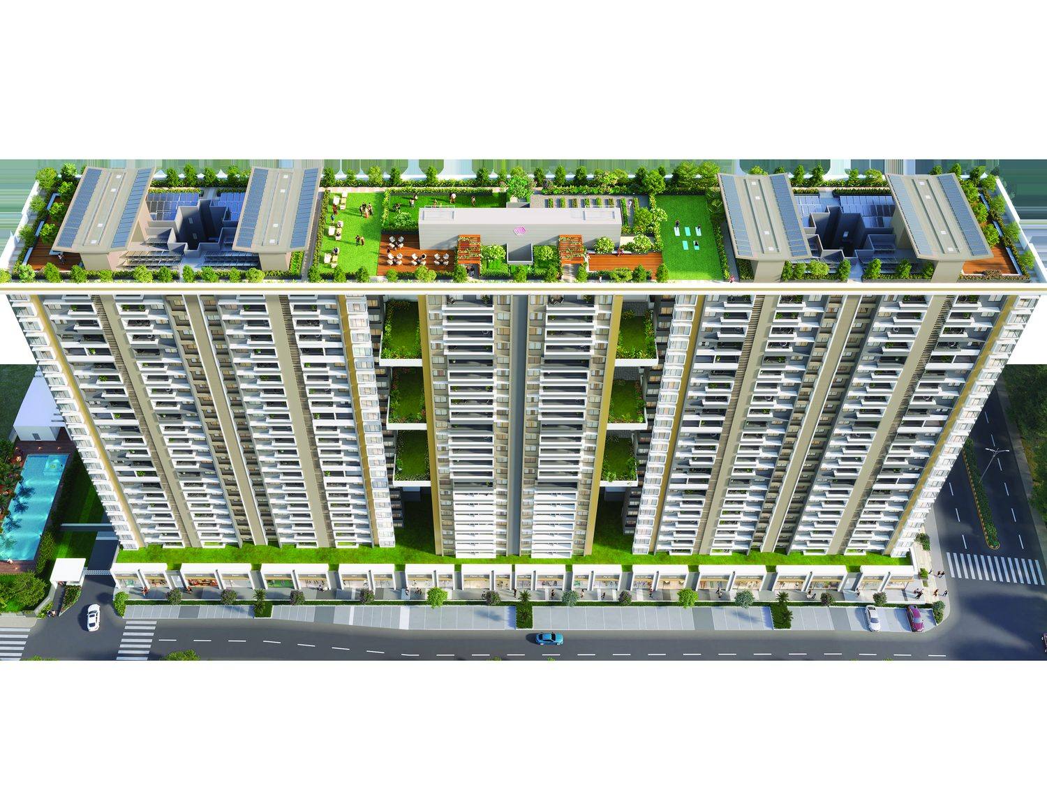Tower elevation at Treasure Troves, Wakad, Pune — artist's impression